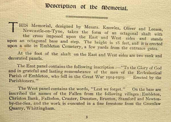 Spitalford Memorial Commemorative Booklet - Page 3